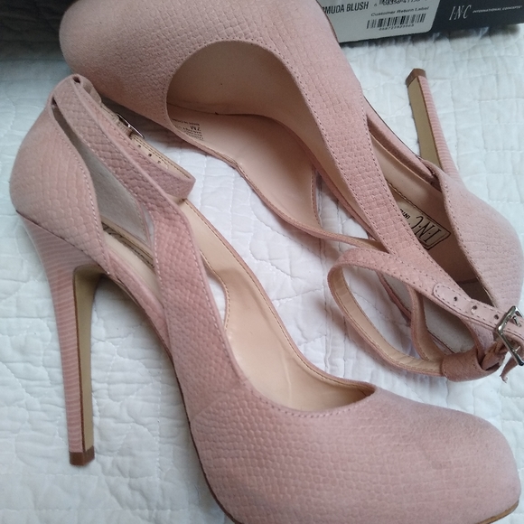 INC International Concepts Lucey Leather Pink Platform Heel - Picture 5 of 11